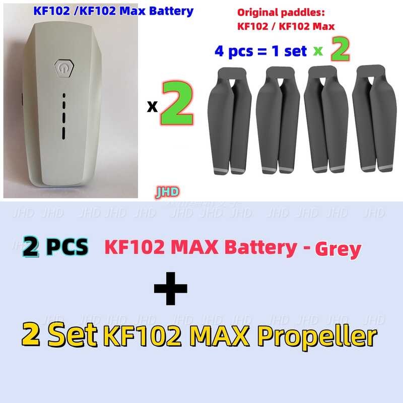 Δ JHD เดิม 7.4V 2200Mah สำหรับ MAX Drone แบตเตอรี่ Kf102 ใบพัด Kf102max