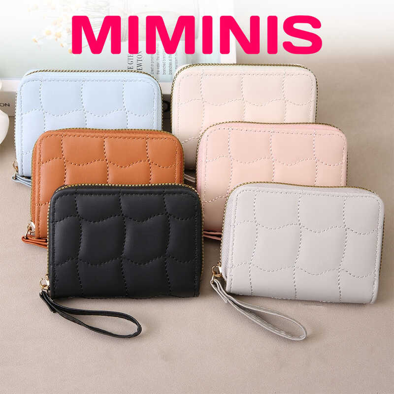 Minimis - AD37 FOLDING WALLET LATEST กระเป๋าสตางค์ผู้หญิง COQUETTE CARD WALLET MINI CARD HOLDER BAG 