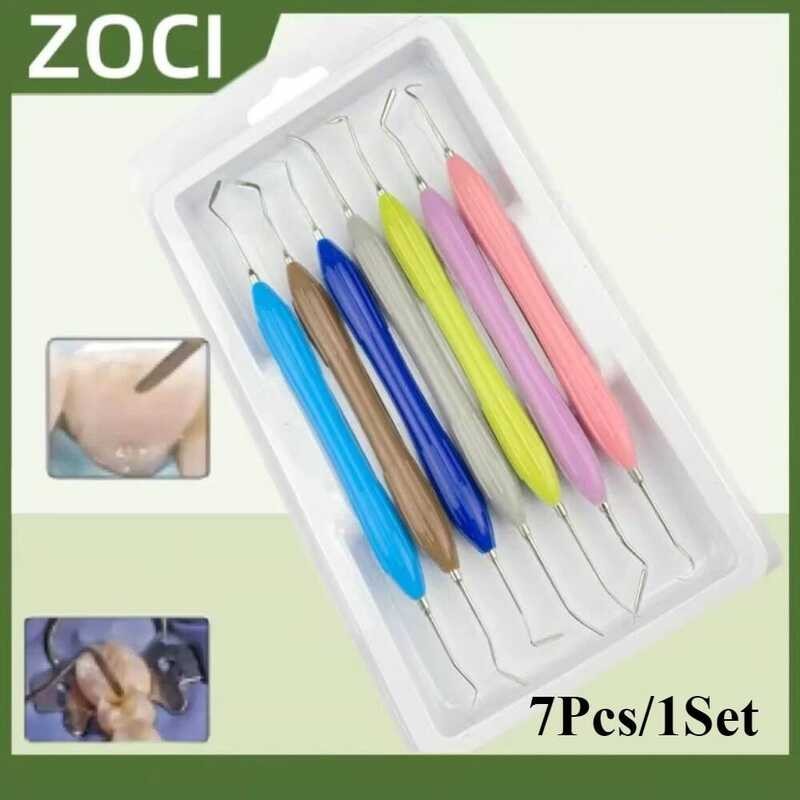 7Pcs Double-Head Dental Composite Resin Filg Spatula Aesthetic Restoration Resin Filler Restoration