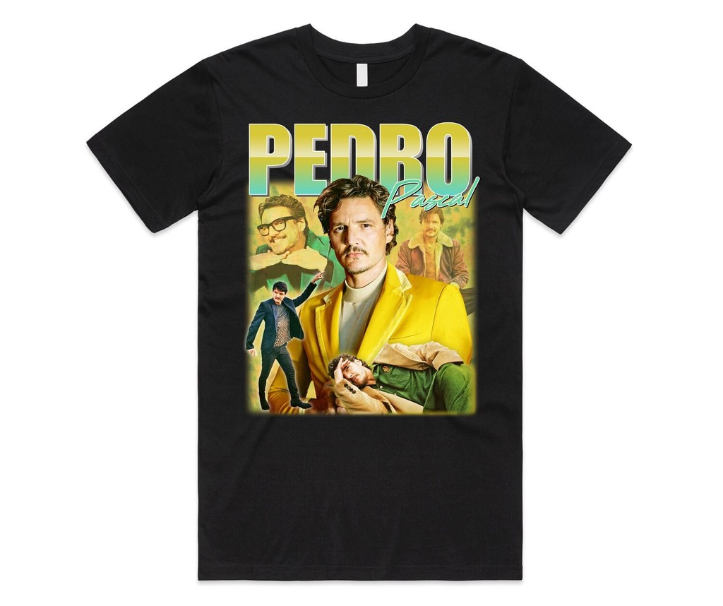 Pedro Pascal Homage เสื้อยืด Tee Top Movie Icon Retro 90S Actor MenS ผู้หญิงS Unisex