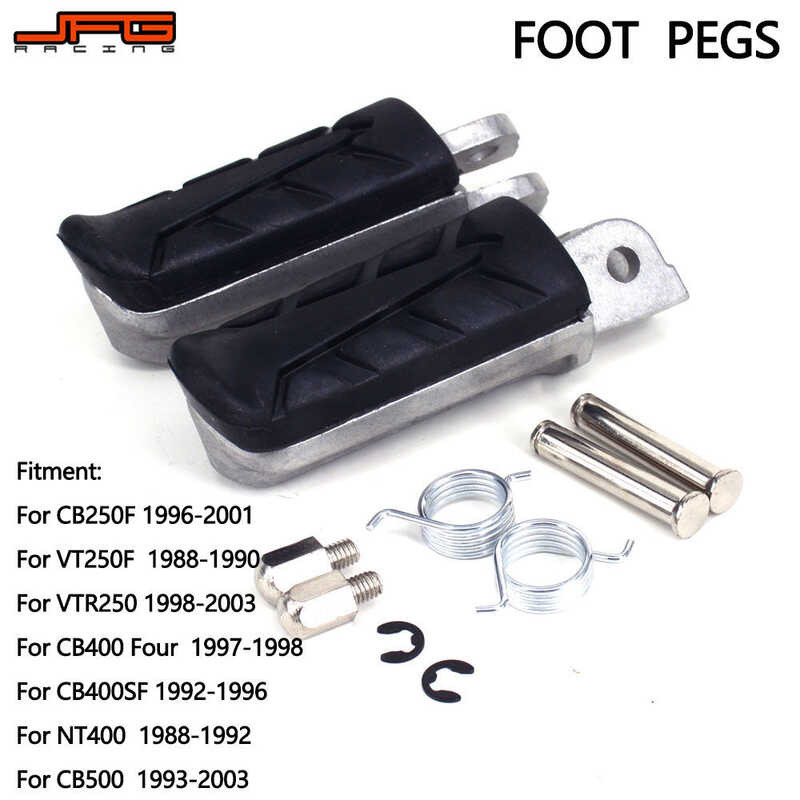 รถจFootrestด้านหน้าที่พักเท้าสำหรับHONDA NTV600 NT650 88-92 NTV650 CB750 VFR800 CB900 CBR900 CBR500