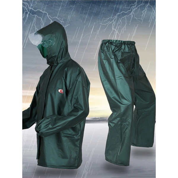 เสื้อกันฝน pole ชุดกันฝน motowolf เสื้อกันฝนป้องกันทหารเสื้อกันฝนกางเกงฝนแยกชิ้นยางทะเลกันน้ำสองชั้