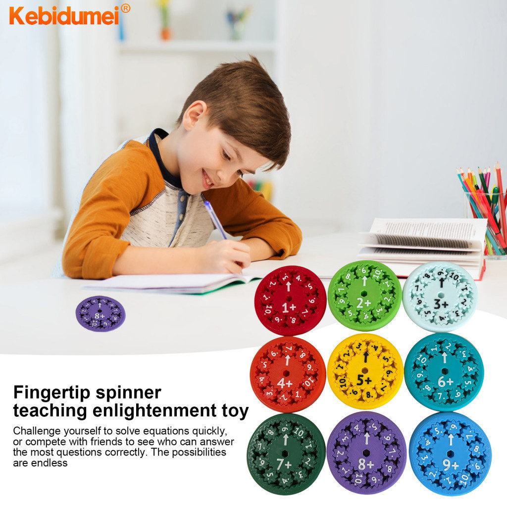 18pcs คณิตศาสตร์ Fidget Spinner การสอนตรัสรู้ของเล่นสนุกการเรียนรู้การบวกลบ Division Multiplication 