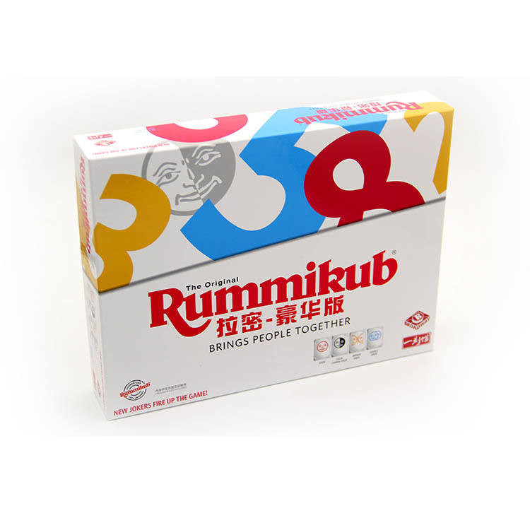 เกมกระดานของแท้ Rummikub Rummikub/Israel Mahjong Casual Party Board Game Deluxe Edition เวอร์ชั่นภาษ