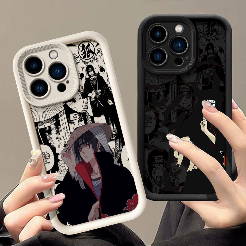 นารูโตะอุจิวะอิทาจิอะนิเมะเคสโทรศัพท์สําหรับiphone 16 15 11 13 Pro Max Xr X 7 8 14 Plus 12 13 Mini Xs Soft MatteสําหรับIphone 16Pro Maxกันกระแทกฝาครอบป้องกันกล้อง