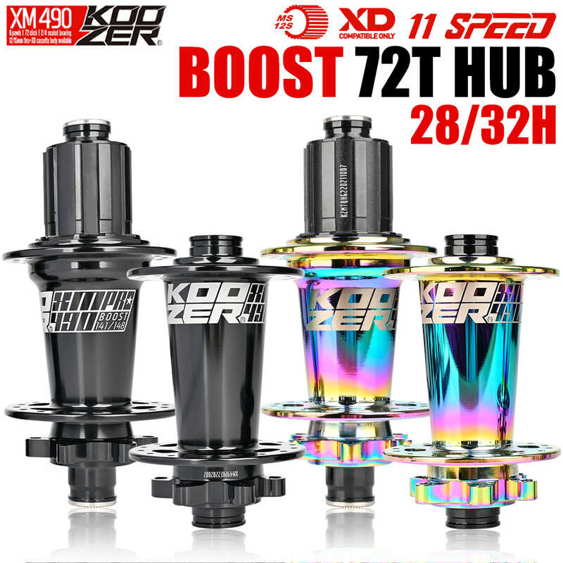 Koozer Xm490 PRO Boost 28H 32 หลุม MTB จักรยานฮับ 15X110 12X148mm TA Thru HG XD MS SX