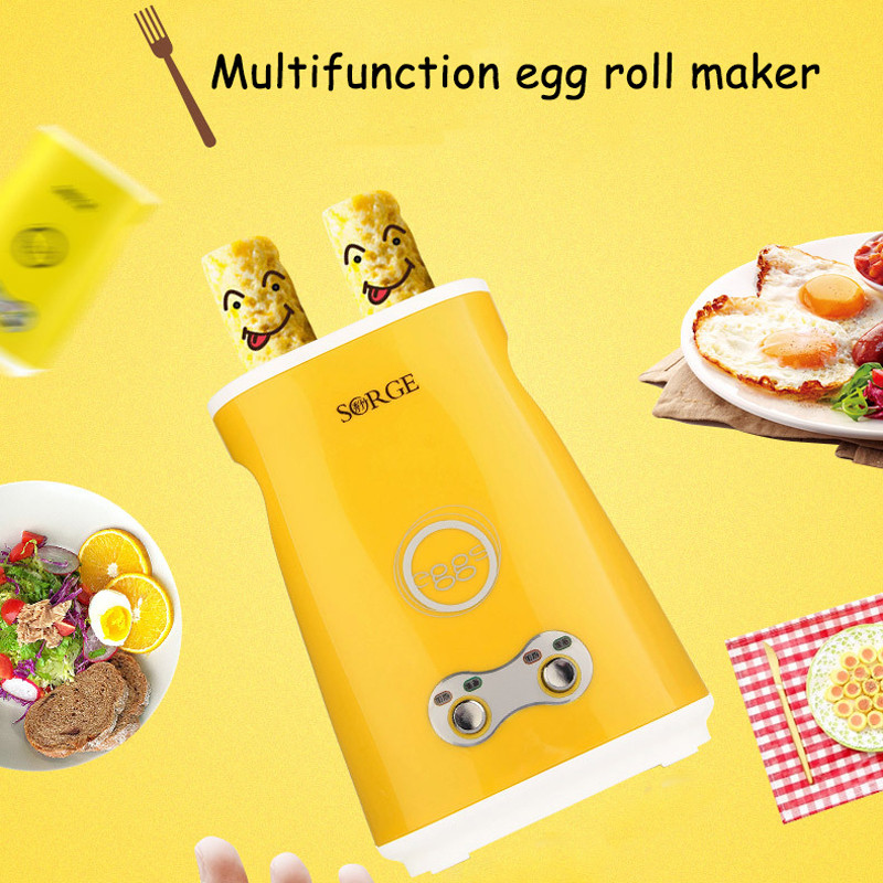 Omelette Dual Electric Roll Maker Automatic Double Switch Boiled Eggs Sausage Egg Cooker Breakfast