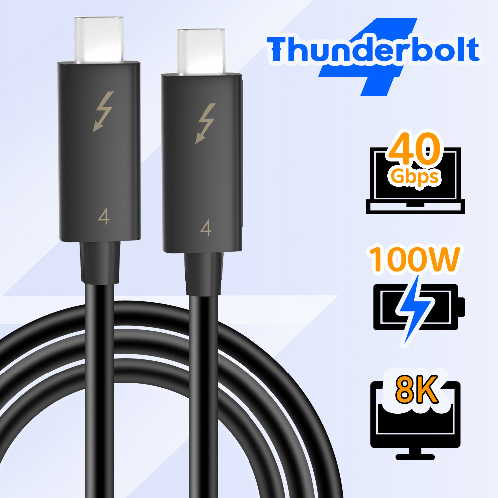 สาย Thunderbolt 4 8K 60Hz 40Gbps PD 100W Certified Thunderbolt 3 USB 4.0 สาย Thunderbolt 4 Pro สําหร