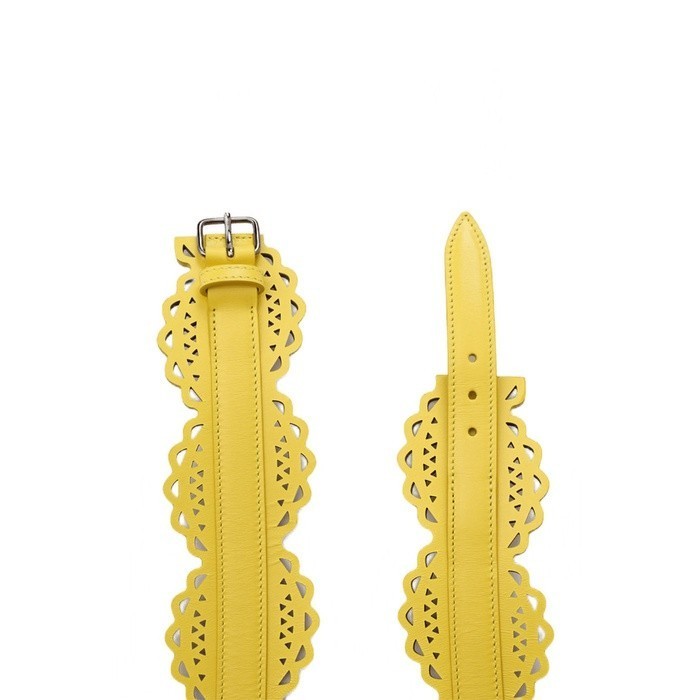 Alaia Openwork เข็มขัดหนังรัดตัว (ของแท้ 100%) - 75