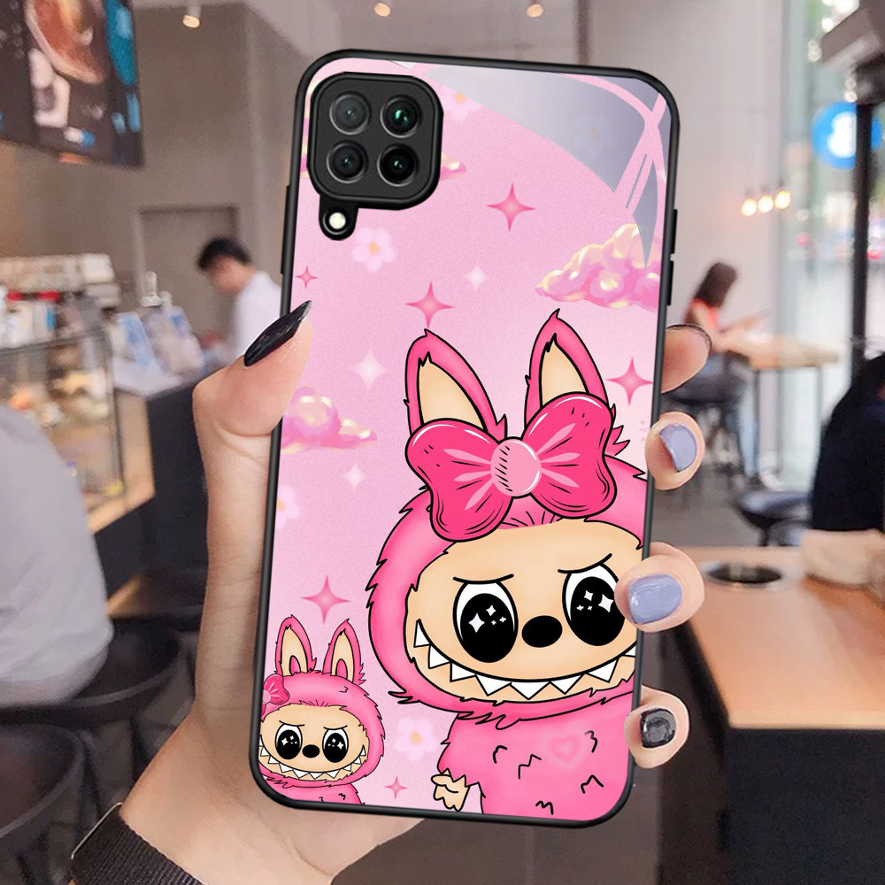 NC-68 เคสแก้วฟักทองสีชมพูสําหรับ Samsung A12 M32 M12 A22 5G