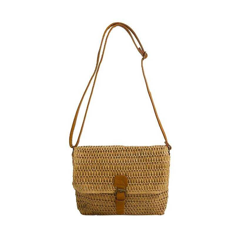 Women Handbags.Woven Diagonal Bag Female 2025 New Tourist Postman Beach Holiday Shoulder Bag Nation