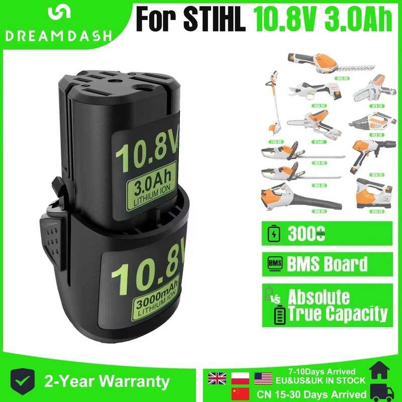 สำหรับเครื่องมือ STIHL 10.8V 3.0Ah GTA 26/40/SEA 20/HSA 26/30/40/FSA30/KOA30/ASA20/BGA30/RCA20/AS2