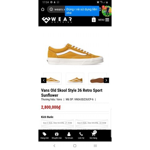 ♞,♘,♙Vans Old Skool Style 36 Retro Sport Sunflower VNOA3DZ3UCP รองเท้าผ้าใบผู้หญิง 2025