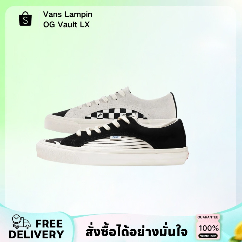 ♞Vans Lampin OG Vault LX รองเท้าผ้าใบส้นแบน สำหรับทั้งชายและหญิง ของแท้ 100% 2025