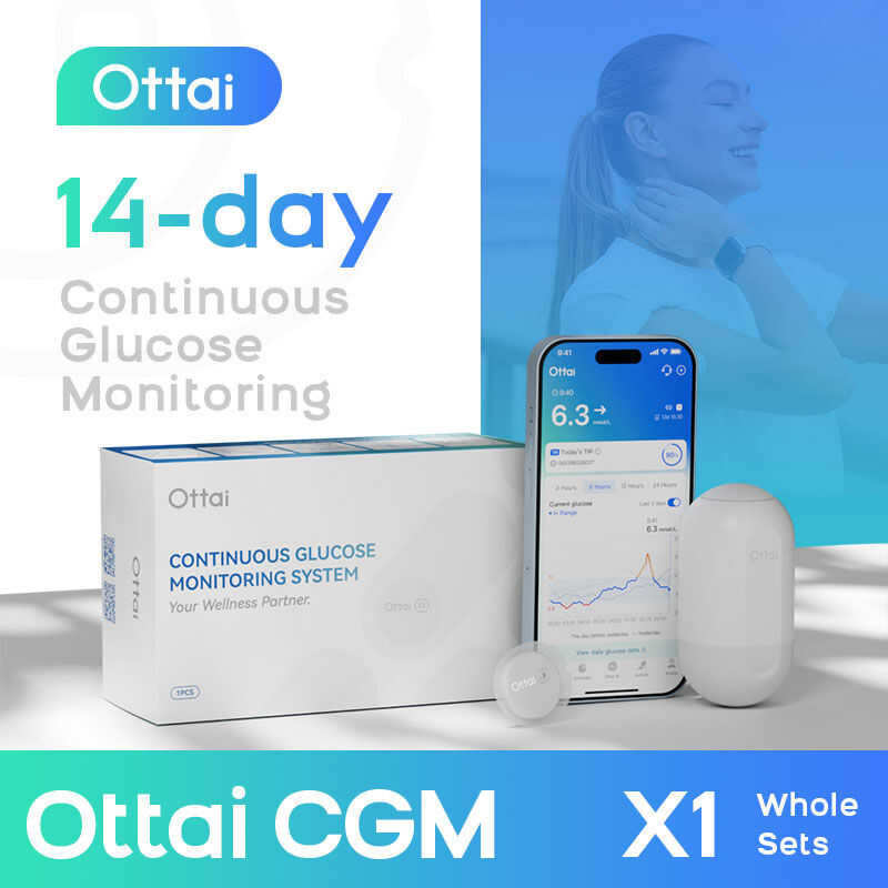 ❤ Ottai CGM ระบบการติดตามระดับน้ำตาลกลูโคสต่อเนื่องทั้งชุด14วัน * 24ชั่วโมง