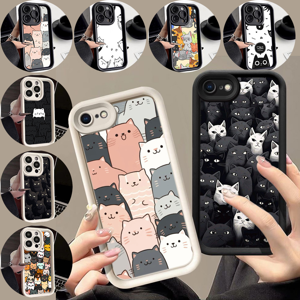 สำหรับ OPPO A55 A57 A77 A77S A57E A57S A74 A95 F19 เคสโทรศัพท์มือถือ ดวงตานางฟ้า กรณ S300 Cute cat C