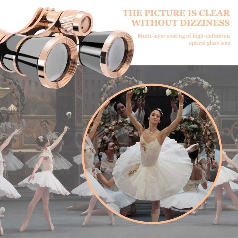 ❤ 3X25 Binocular Lens Telescope Opera Glasses Coated Theater Lady Glass Handle Women Girls Gif