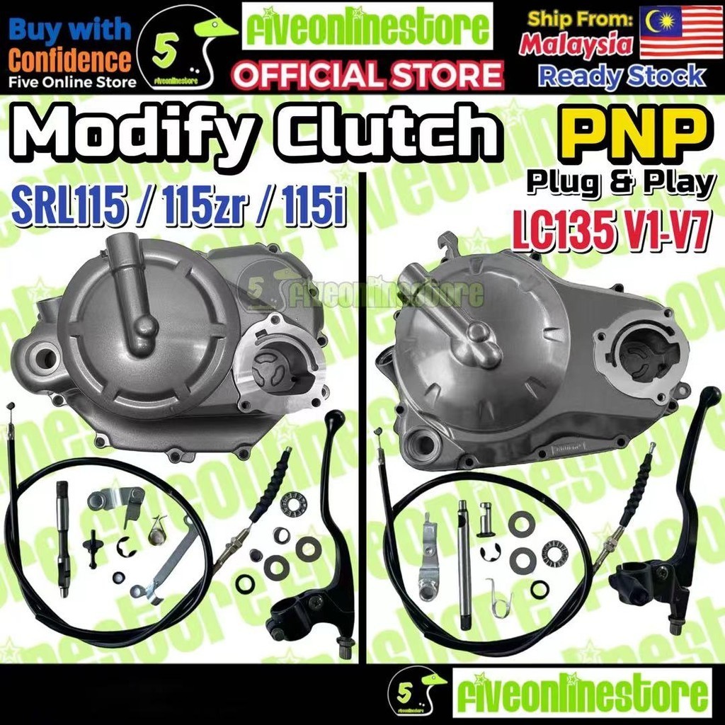 ชุดปรับเปลี่ยนคันคลัตช์ Lagenda 115 SRL 115Z SRL115Fi LC135 V1 V2 V3 V4 V5 V6 V7 มือคลัทช์ Tangan ชุดฝาครอบเครื่องยนต์
