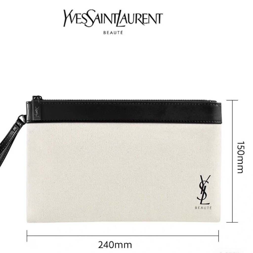 Ysl กระเป๋าเครื่องสําอางกล่องดินสอการเดินทางเพื่อธุรกิจความจุขนาดใหญ่ของขวัญกระเป๋าเครื่องสําอางแบบพ