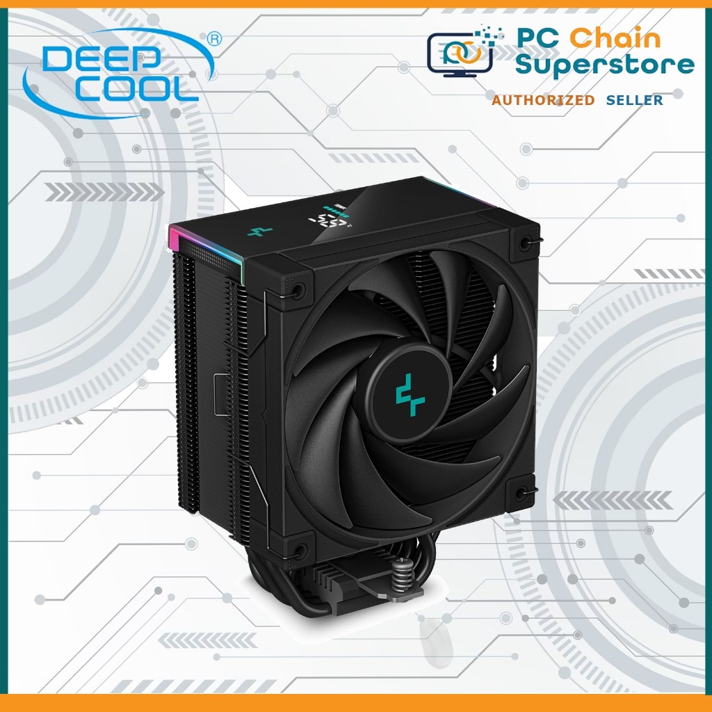 Deepcool AK500S Digital ARGB Air CPU Cooler - การตรวจสอบอุณหภูมิแบบเรียลไทม์ | ท่อความร้อน5เส้น