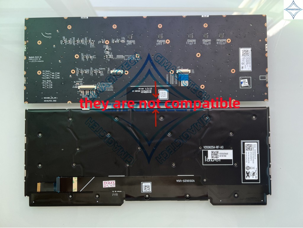 RGB เรามีไฟ backlit สำหรับ Alienware M15 R5 R6 P109F 0187HV 07G3GT 00P3H1 0M7KHN 0012T