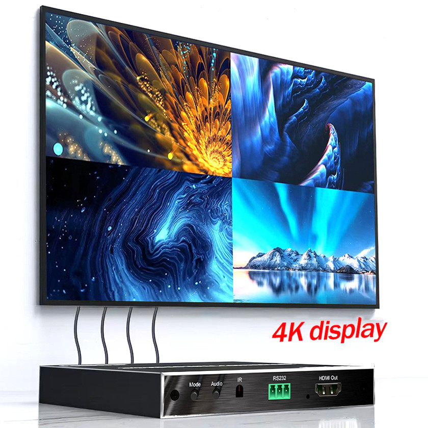 4K 4x1 HDMI Quad Multi-viewer 2 3 4 หน้าจอ Segmentation Seamless Switcher Vs 1080p60 4x1 HDMI Multi 