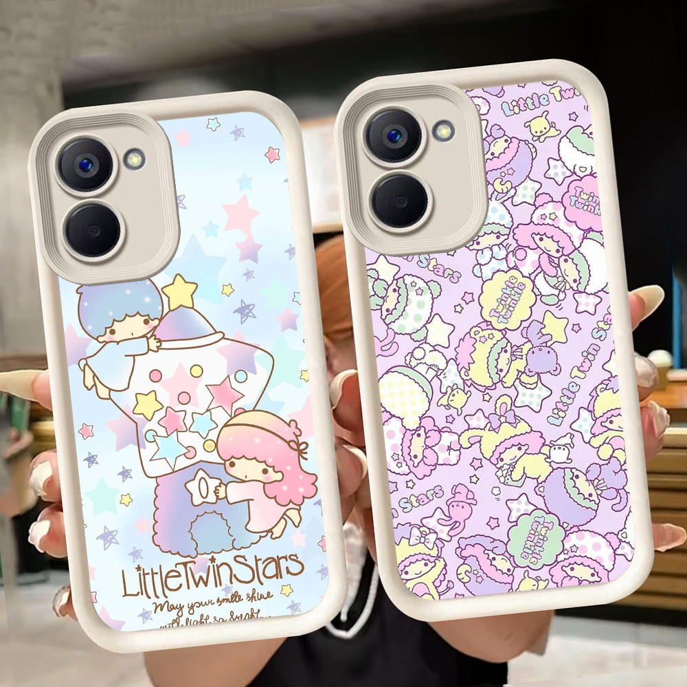 ปลอกอ่อนสําหรับ VIVO Y36 Y28 Y17S Y18 Y03t Y03 Y18i Y27 Y28s V60 5G Y27s สีขาว Q42 ดาวคู่