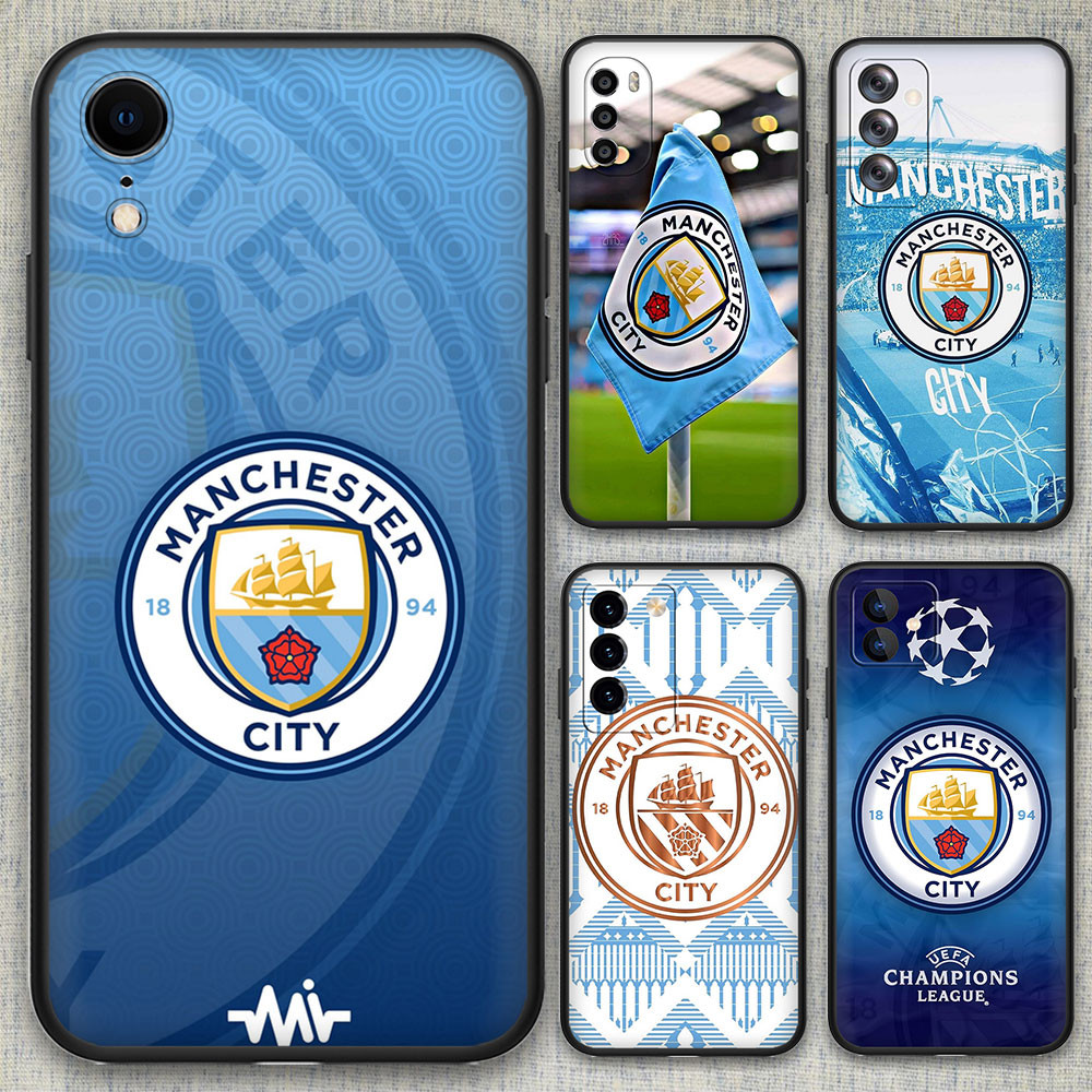 ฝาครอบป้องกันการตก Xiaomi Poco M6 F6 X6 Pro 225Q Man City เคสโทรศัพท์แบบนุ่ม