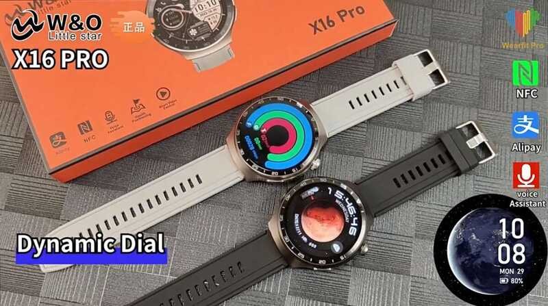 W&O สมาร์ทวอทช์ X16 สำหรับผู้ชายและผู้หญิง หน้าจอ HD ขนาด 1.53 นิ้ว ใช้แอป Wearfit Pro รองรับ NFC คว