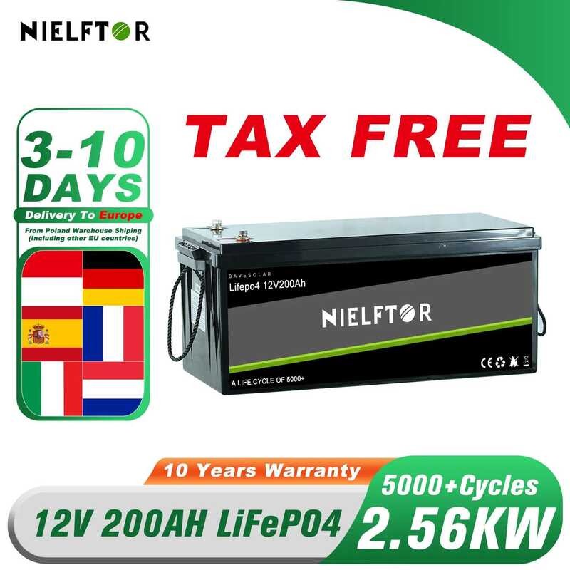 แบตเตอรี่ LiFePO4 12V ใหม่ 24V 48V 100Ah 200Ah 300Ah แบตเตอรี่ลิเธียมไอรอนฟอสเฟต 12.8V สำหรับพลังงาน