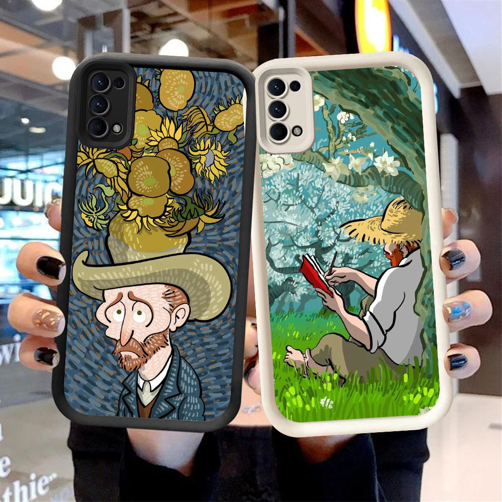 MK-103 Van gogh ภาพประกอบปลอกซิลิโคนอ่อนนุ่มสําหรับ OPPO Reno 4 5 6 ค้นหา X3 Lite Realme C65 Narzo N