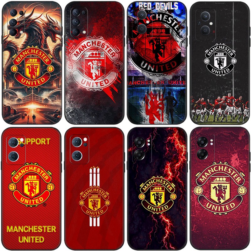 Oppo A96 5G A95 4G A78 5G A58 4G A78 4G A38 4G A18 4G ความเข้ากันได้TPU Soft Shell Case Manchester United FC