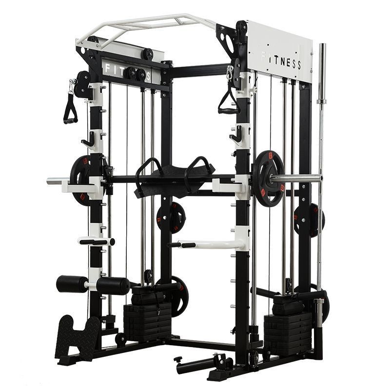 hot🔥การประกันคุณภาพ🔥 Gantry Fitness Equipment Household Smith Machine Squat Rack Commercial Multi