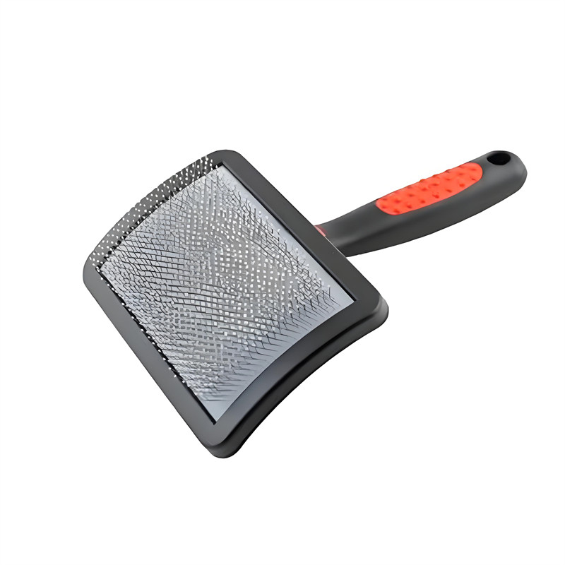 Benepaw Soft Pin Curved Slicker Brush การออกแบบตามหลักสรีรศาสตร์ Gentle Grooming สําหรับผิวแพ้ง่ายสัตว์เลี้ยงเหมาะสําหรับสุนัขและแมวประเภทเสื้อทั้งหมด