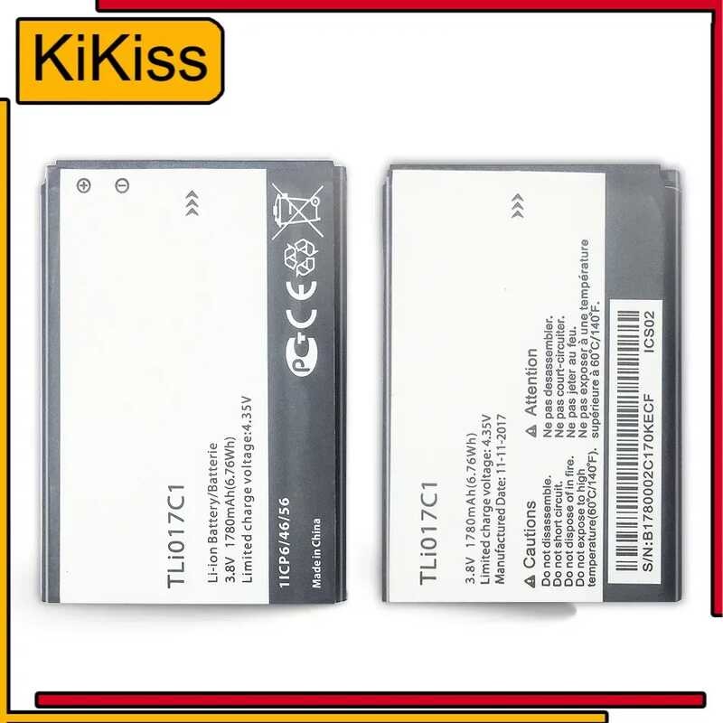 3.8V 1780mAh โทรศัพท์มือถือ TLi 017C1 แบตเตอรี่ TLi 017C1 สำหรับ Alcatel One Touch 34.5019D 5017D L