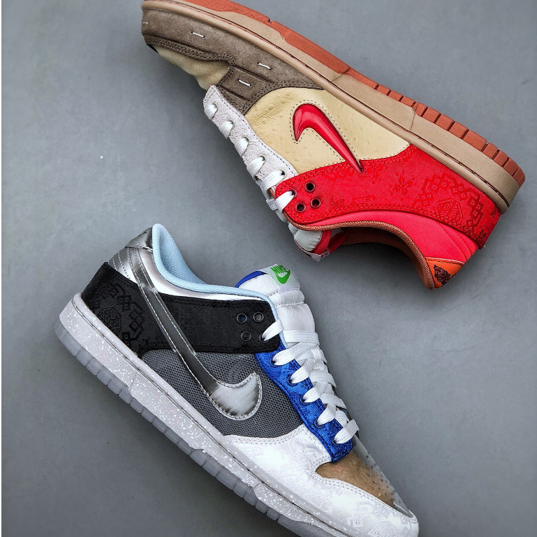 ฟิกเกอร์ Sb dunk low x clot สิ่งที่ clot "Sb dunk low x clt ".Fn0316 999 รองเท้ากีฬาสีสันสดใส