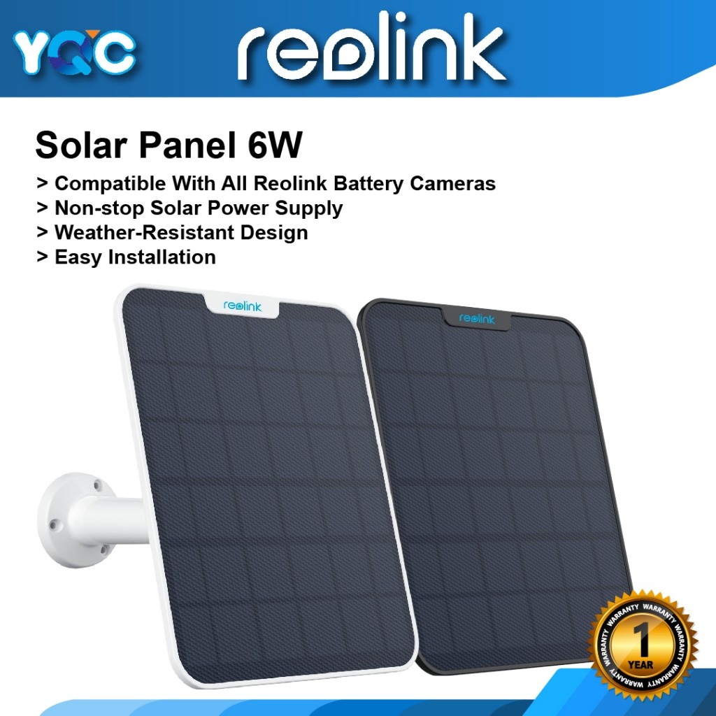 Reolink ใหม ่ 6W แผงพลังงานแสงอาทิตย ์ สําหรับ TrackMix/ Duo 2/ Argus 3/2/Argus Pro/Argus Eco/Go/Ar