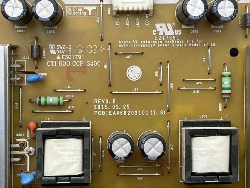 ❤ ต้นฉบับ LG 49/55Lf5950-Cb 60Lx341c ปลั๊กไฟ Eax66203101 Lgp4760ri