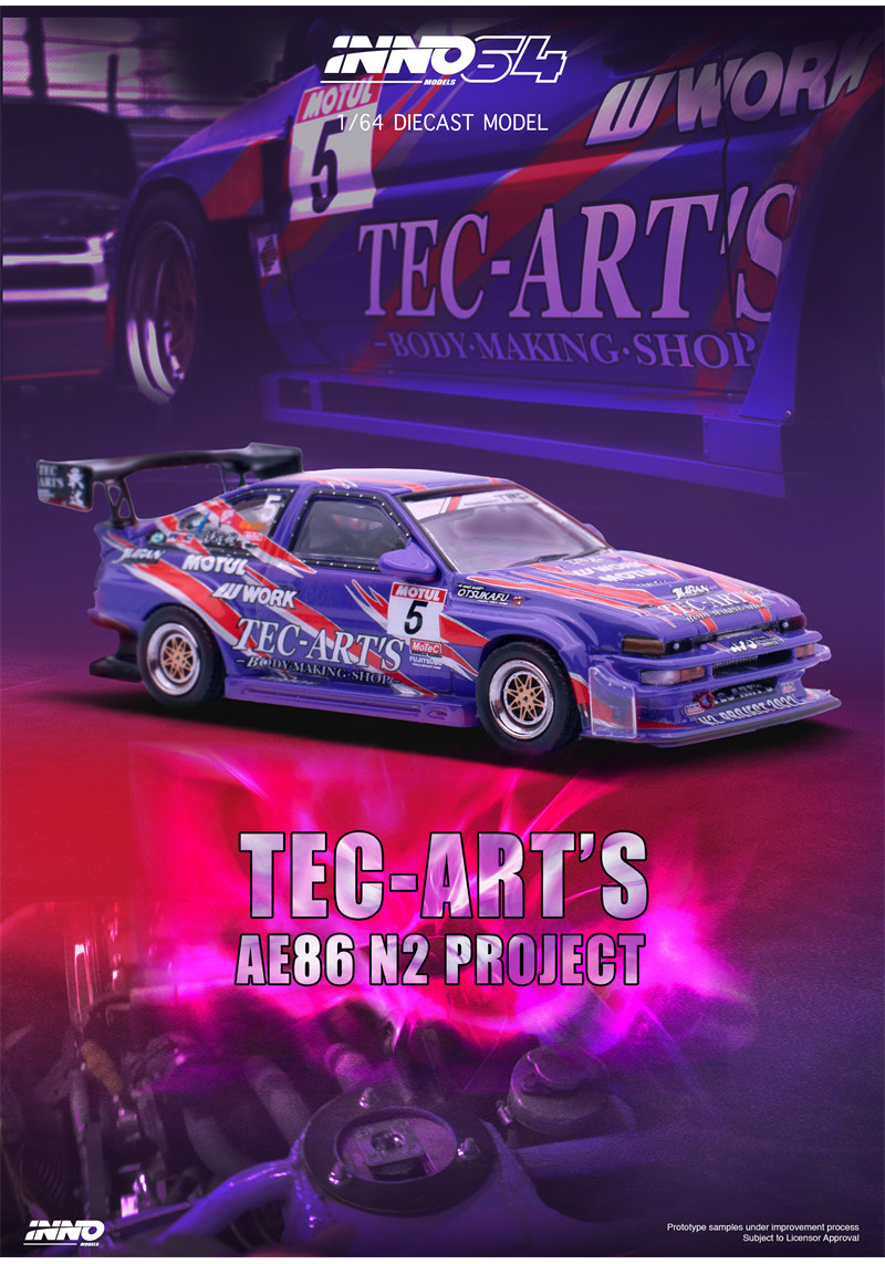 INNO 1:64 SPRINTER TRUENO AE86 N2 PROJECT BY Tec-Arts รถโมเดล