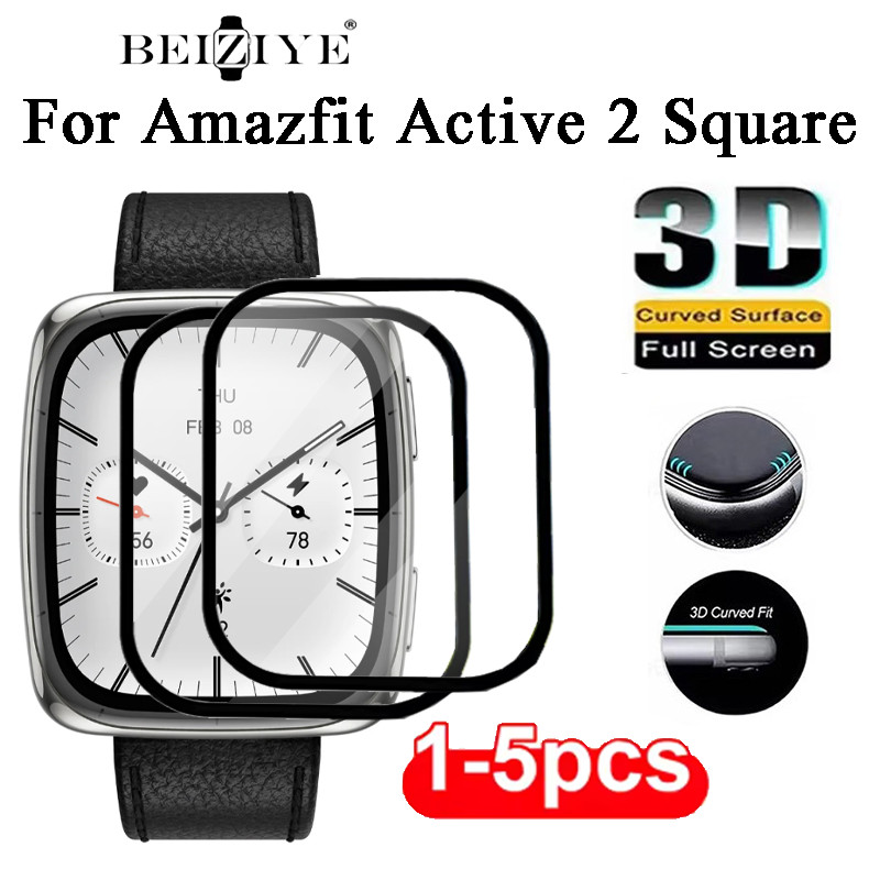 ฟิล์มครอบคลุมเต็มรูปแบบสําหรับ Amazfit Active 2 Square ป้องกันหน้าจอสําหรับ amazfit active 2 Square Anti-scratch Film
