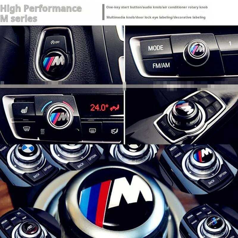 E46 สำหรับ E39 E38 E90 E60 E36 F30 F20 X1 X3 X5 M ฝาครอบพวงมาลัยรถยนต์ สัญลักษณ์กลาง สติ๊กเกอร์ DIY