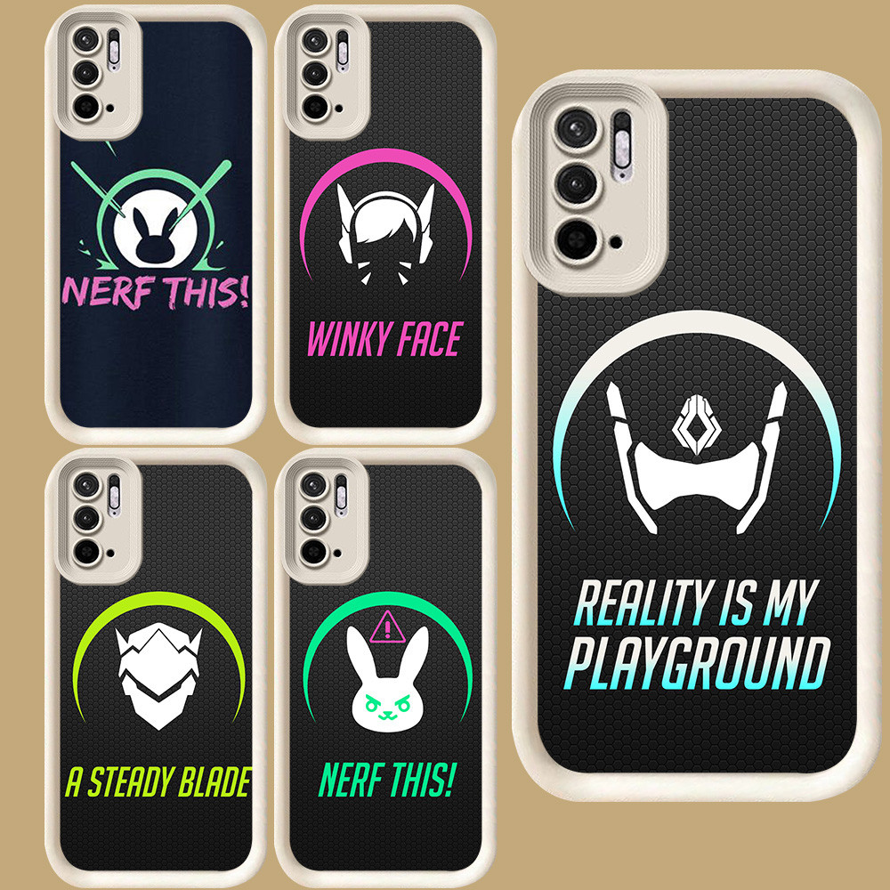 R118 OverwatchปลอกเกมสําหรับXiaomi Redmiหมายเหตุ 10T 10s 10 11T 11s 11 SE Pro 5Gสีขาว