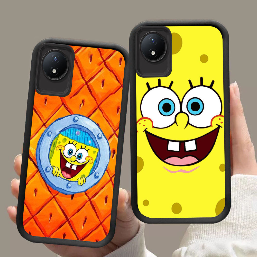 DF-71 น่ารัก SpongeBobs หรูหราปลอกนุ่มสําหรับ VIVO Y02 Y02a Y02t V30 Y29 V30E V50 Pro