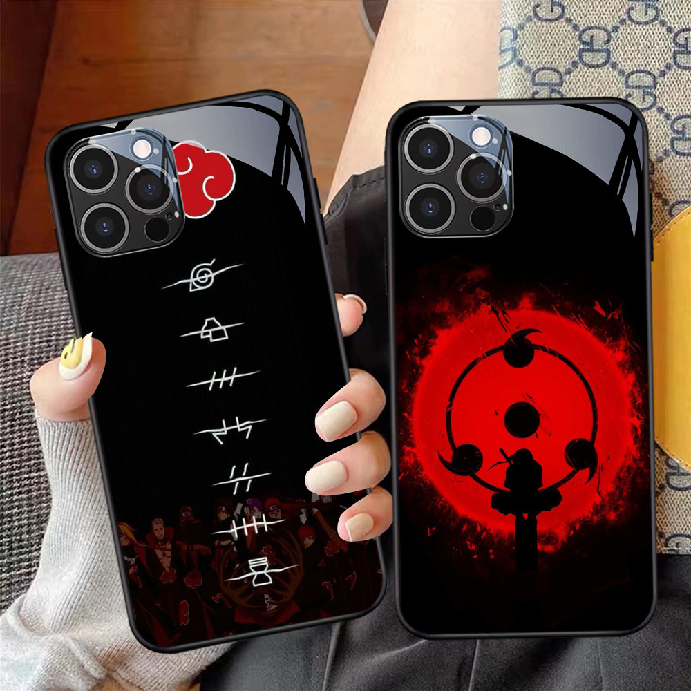 NC-98 U-Uchiha Itachis Kaca Glass Case สําหรับ iPhone 15 14 Plus Pro Max