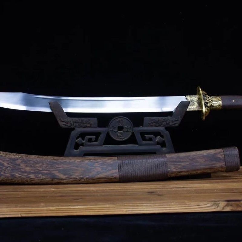 Oxtail ปักมีดสปริงทำด้วยมือเหล็กสูงแมงกานีสปลอมแปลงศิลปะการต่อสู้อย่างไม่เจียระไน