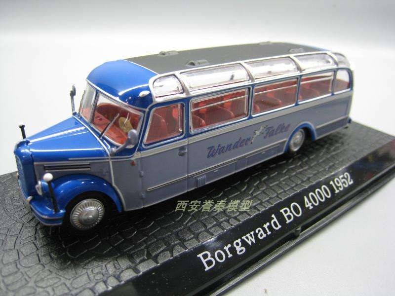 จัดส่งฟรี 1/72 borgward BO 4000 1952 borgward Bus รถบัสโลหะผสมรุ่น 102