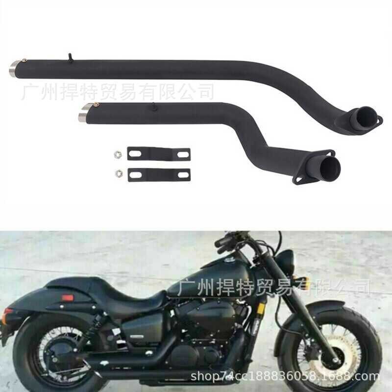 เหมาะสําหรับ Honda VT400 VT750 ท่อไอเสียดัดแปลง VH ท่อไอเสีย Pure Horseshoe Soundtrack Silencer