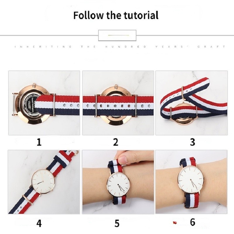 12mm 14mm 16mm 18mm nato strap 20mm สายนาฬิกา 22mm watch band สายนาฬิกากันน้ํา ใช้กับ DW daniel wellington
