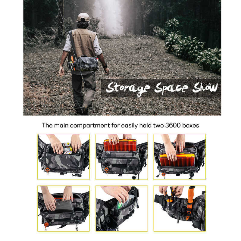 ➧ Goture Multifunctional Fishing Pack กันน้ำทนต่อการสึกหรอป้องกันร