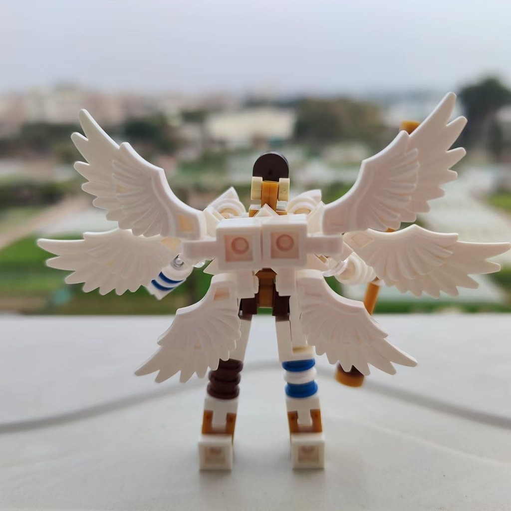 Angelmon MOC building block exoskeleton angel mecha mini เครื่องประดับหุ่นยนต์ขนาดเล็กของเล่น Digim